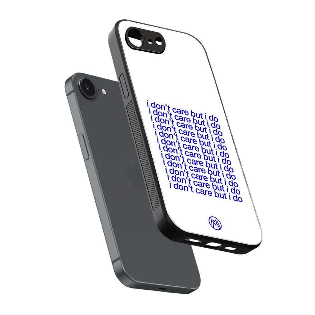 i don't care but i do back phone cover | glass case for iphone 16e