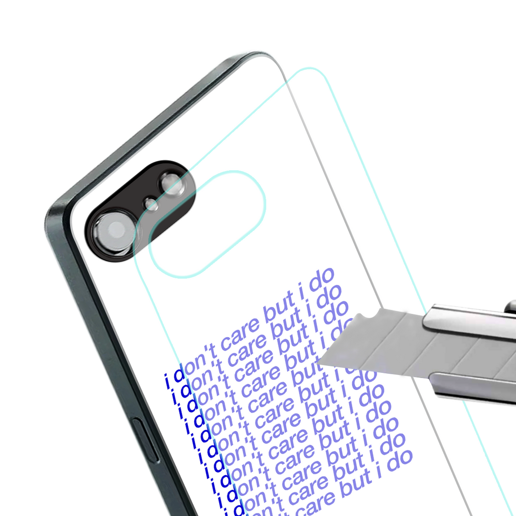 i don't care but i do back phone cover | glass case for iphone 16e