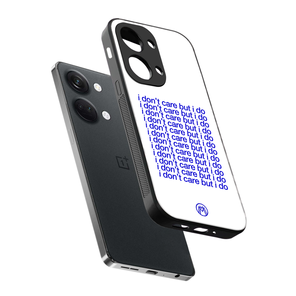 i don't care but i do back phone cover | glass case for oneplus nord 3