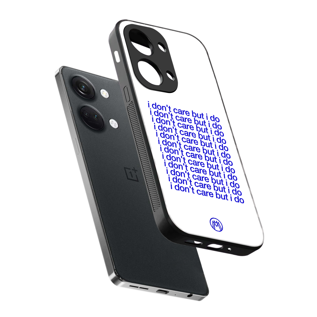 i don't care but i do back phone cover | glass case for oneplus nord 3