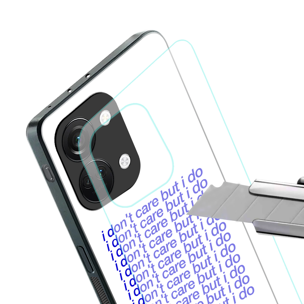 i don't care but i do back phone cover | glass case for oneplus nord 3