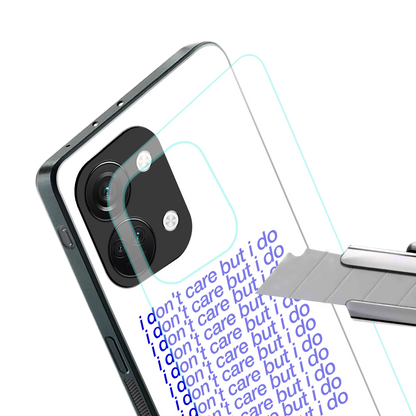 i don't care but i do back phone cover | glass case for oneplus nord 3