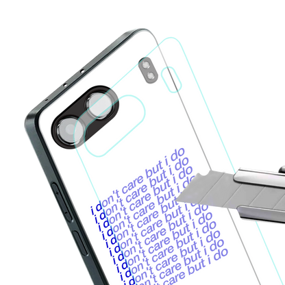 i don't care but i do back phone cover | glass case for oneplus nord 4