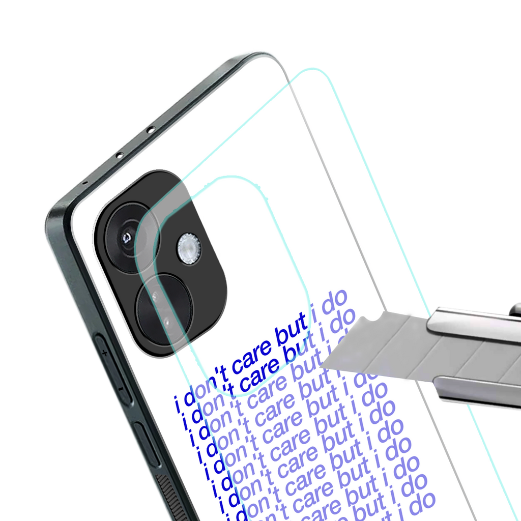 i don't care but i do back phone cover | glass case for oneplus nord ce 3