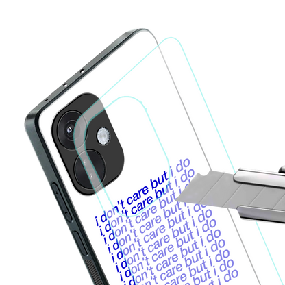 i don't care but i do back phone cover | glass case for oneplus nord ce 3