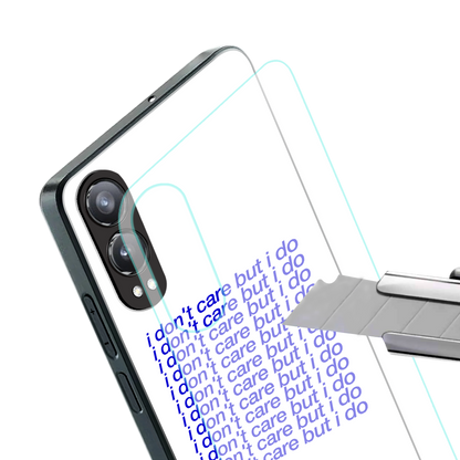 i don't care but i do back phone cover | glass case for oneplus nord ce 4 lite