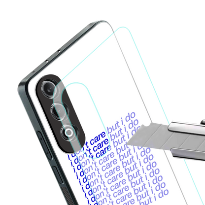 i don't care but i do back phone cover | glass case for oneplus nord ce 4