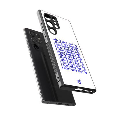 i don't care but i do back phone cover | glass case for samsung galaxy s23 ultra