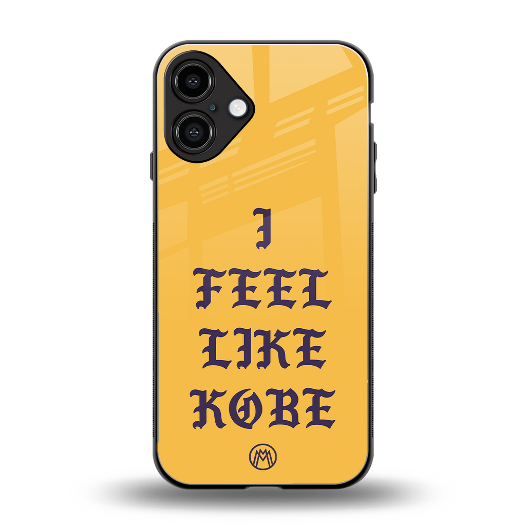 i feel like kobe back phone cover | glass case for iphone 16 plus