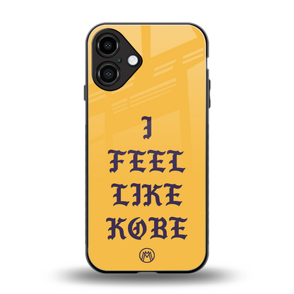 i feel like kobe back phone cover | glass case for iphone 16 plus