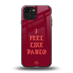 i feel like pablo back phone cover | glass case for iphone 13 mini