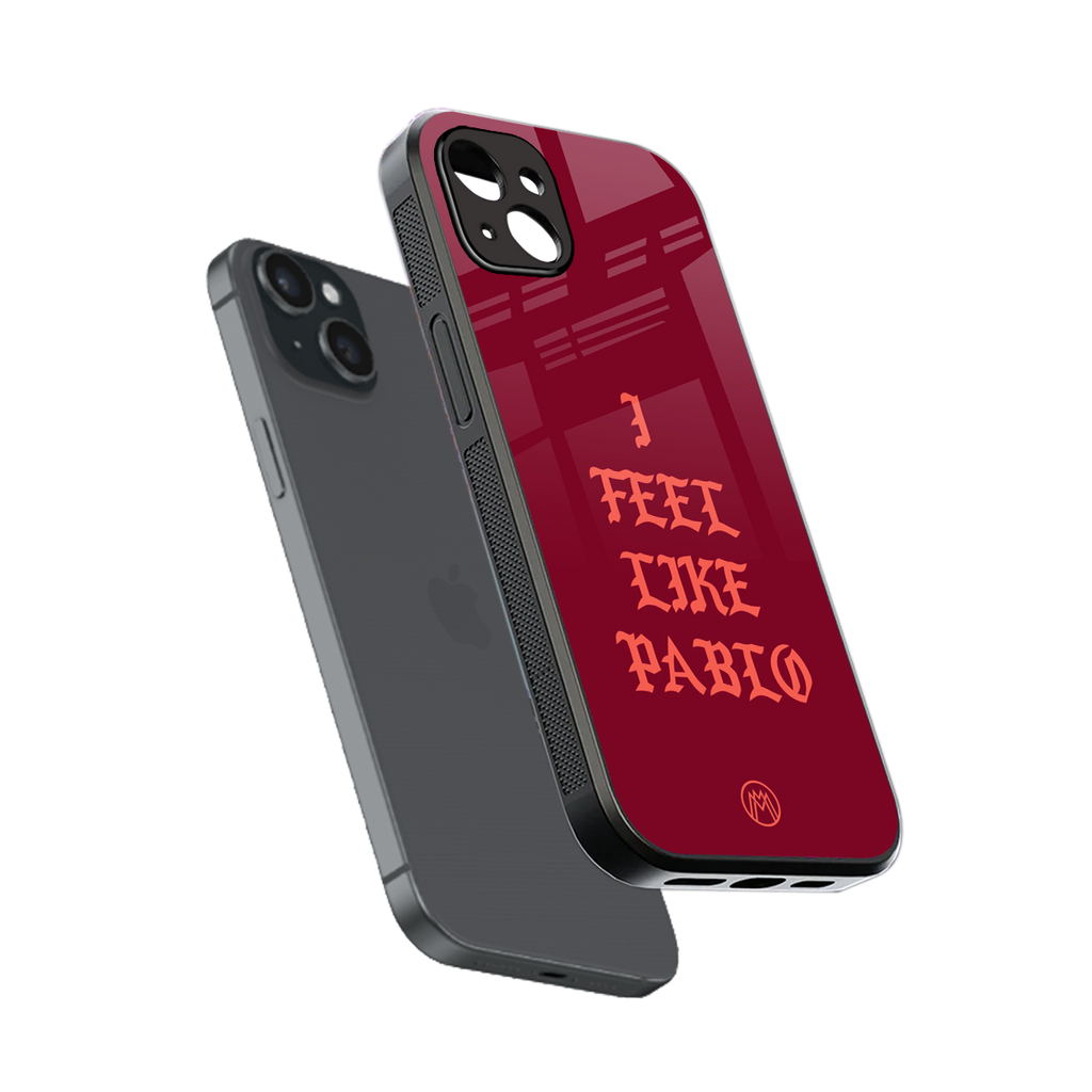 i feel like pablo back phone cover | glass case for iphone 15 plus
