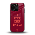 i feel like pablo back phone cover | glass case for iphone 15 pro