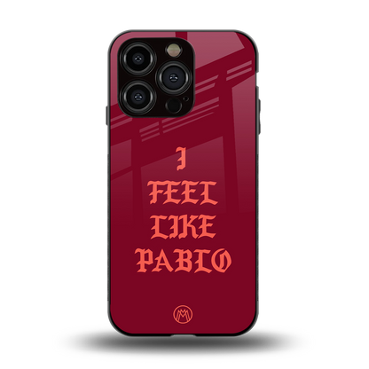 i feel like pablo back phone cover | glass case for iphone 15 pro