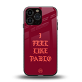 i feel like pablo back phone cover | glass case for iphone 16 pro max