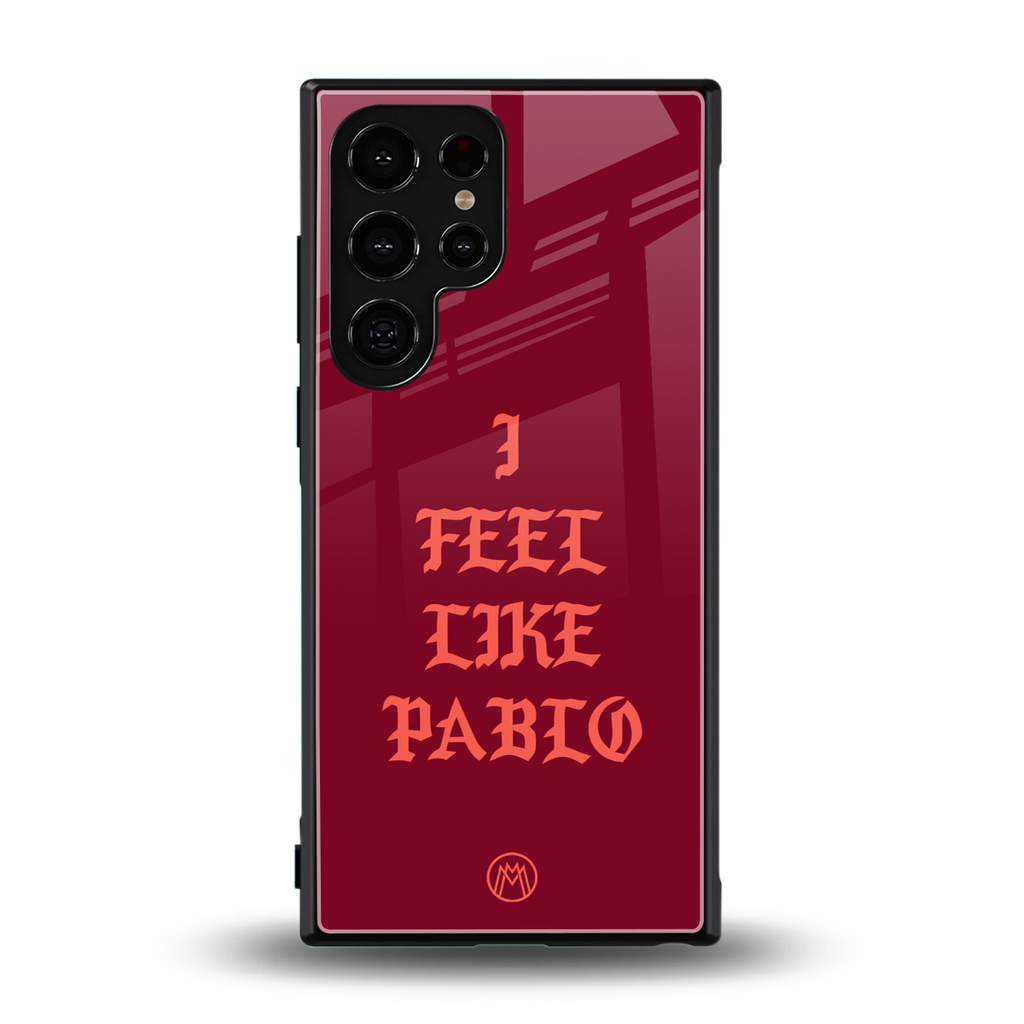 i feel like pablo back phone cover | glass case for samsung galaxy s23 ultra