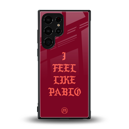 i feel like pablo back phone cover | glass case for samsung galaxy s23 ultra