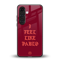i feel like pablo back phone cover | glass case for samsung galaxy s24 fe
