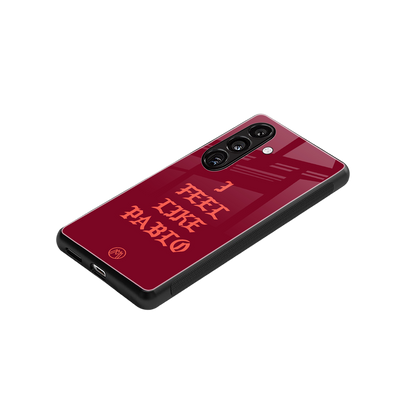 i feel like pablo back phone cover | glass case for samsung galaxy s24 fe