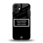 i get butterflies black edition back phone cover | glass case for iphone 16 plus