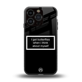 i get butterflies black edition back phone cover | glass case for iphone 16 pro
