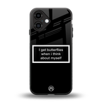 i get butterflies black edition back phone cover | glass case for iphone 16