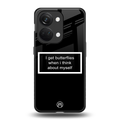 i get butterflies black edition back phone cover | glass case for oneplus nord 3