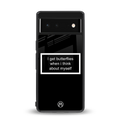 i get butterflies black edition back phone cover | glass case for google pixel 6