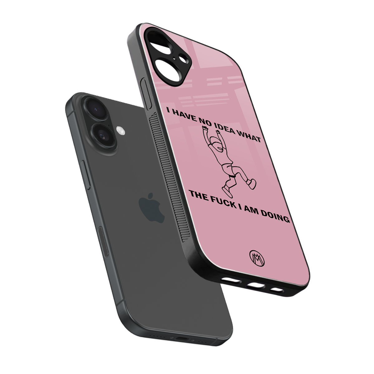 i have no idea back phone cover | glass case for iphone 16 plus