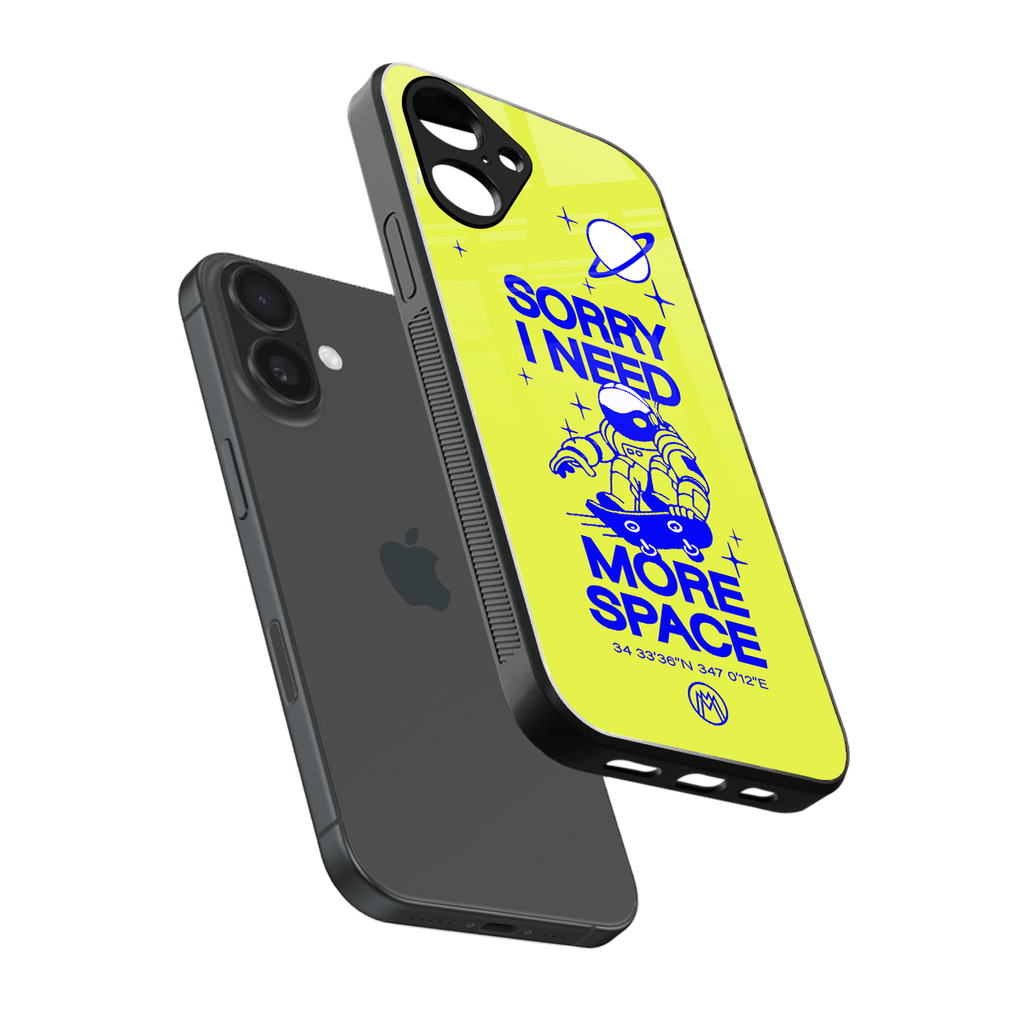 i need more space back phone cover | glass case for iphone 16