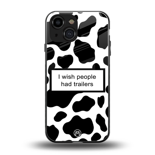 i wish people had trailers back phone cover | glass case for iphone 13 mini