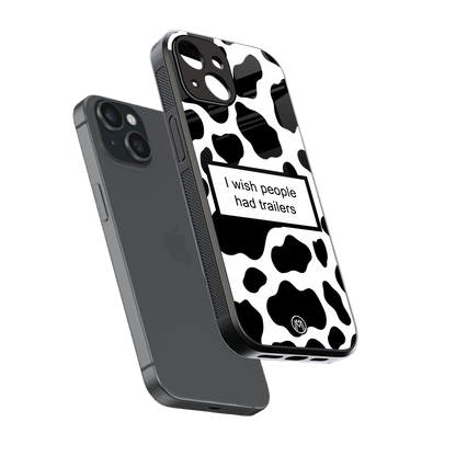 i wish people had trailers back phone cover | glass case for iphone 13 mini