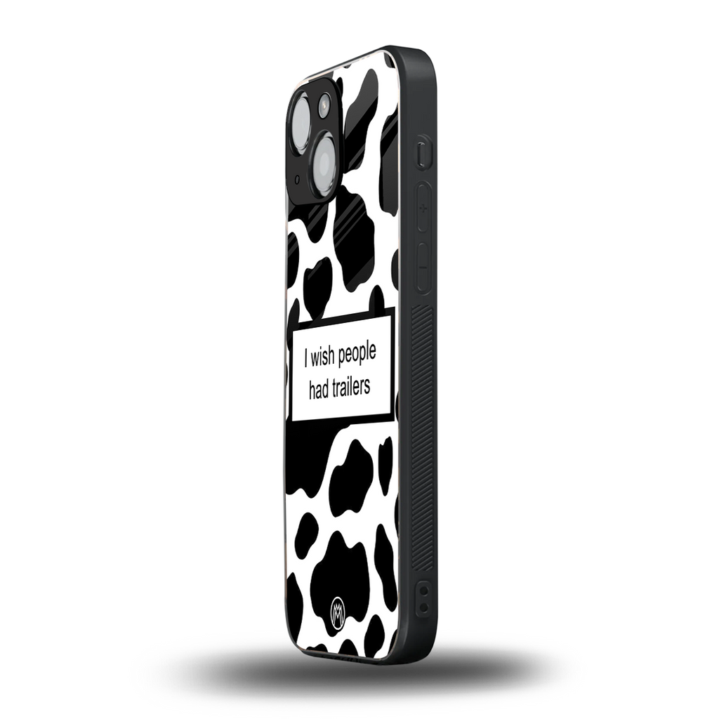i wish people had trailers back phone cover | glass case for iphone 13 mini