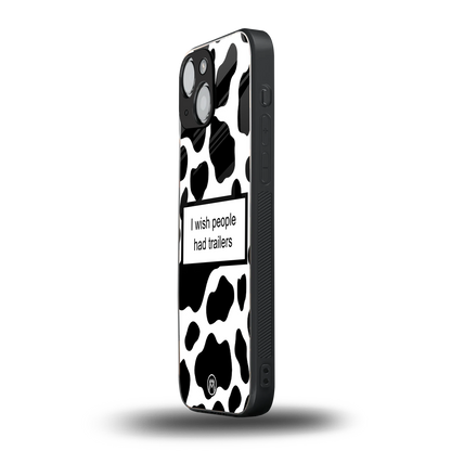 i wish people had trailers back phone cover | glass case for iphone 13 mini