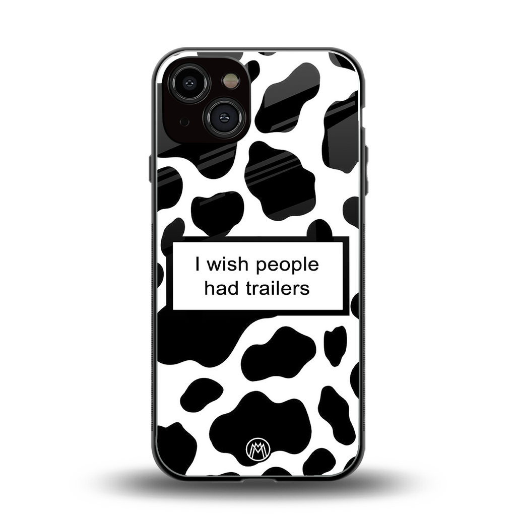 i wish people had trailers back phone cover | glass case for iphone 13