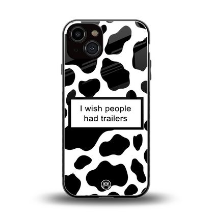 i wish people had trailers back phone cover | glass case for iphone 13