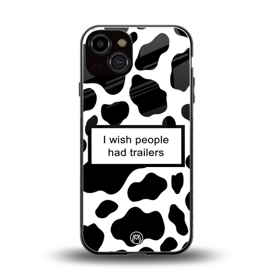 i wish people had trailers back phone cover | glass case for iphone 13
