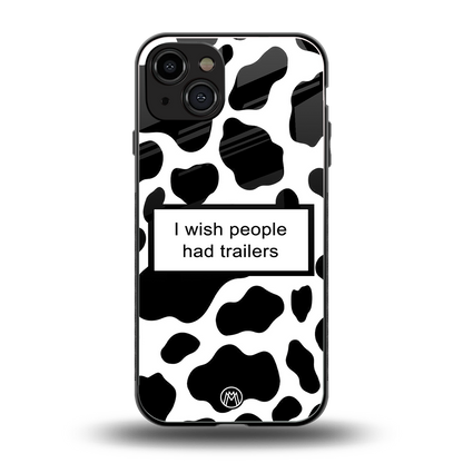 i wish people had trailers back phone cover | glass case for iphone 15