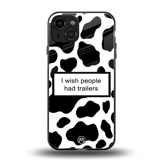 i wish people had trailers back phone cover | glass case for iphone 15