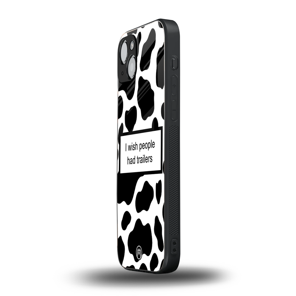 i wish people had trailers back phone cover | glass case for iphone 15