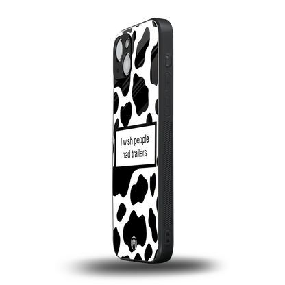 i wish people had trailers back phone cover | glass case for iphone 15