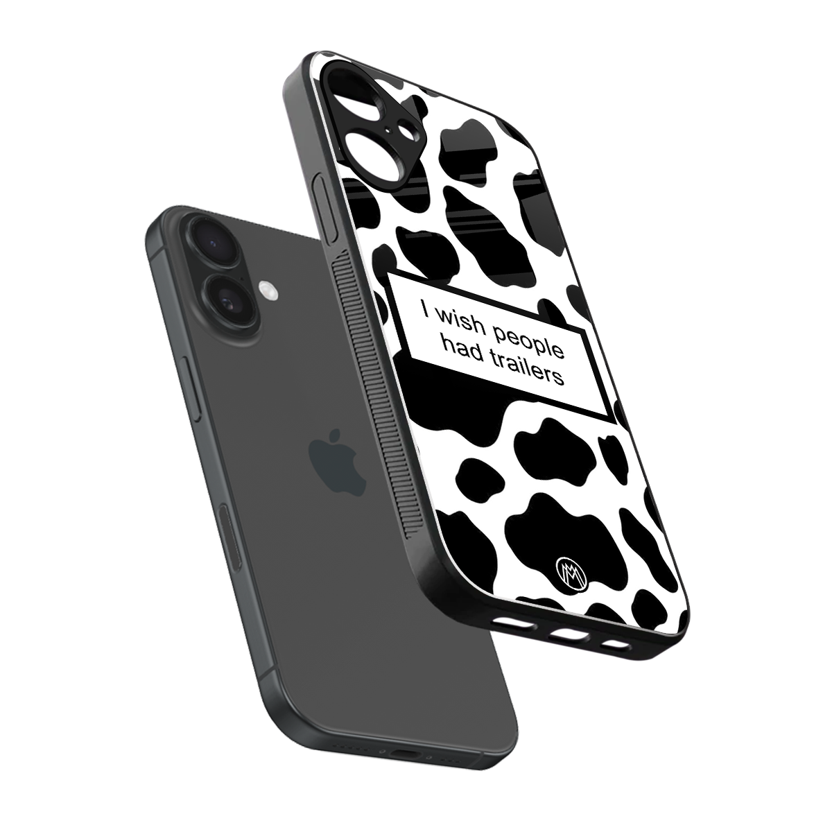 i wish people had trailers back phone cover | glass case for iphone 16 plus