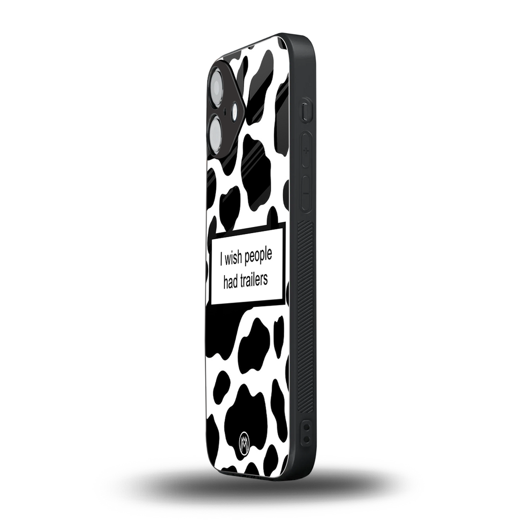 i wish people had trailers back phone cover | glass case for iphone 16 plus