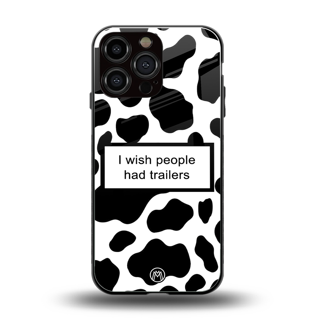 i wish people had trailers back phone cover | glass case for iphone 16 pro max