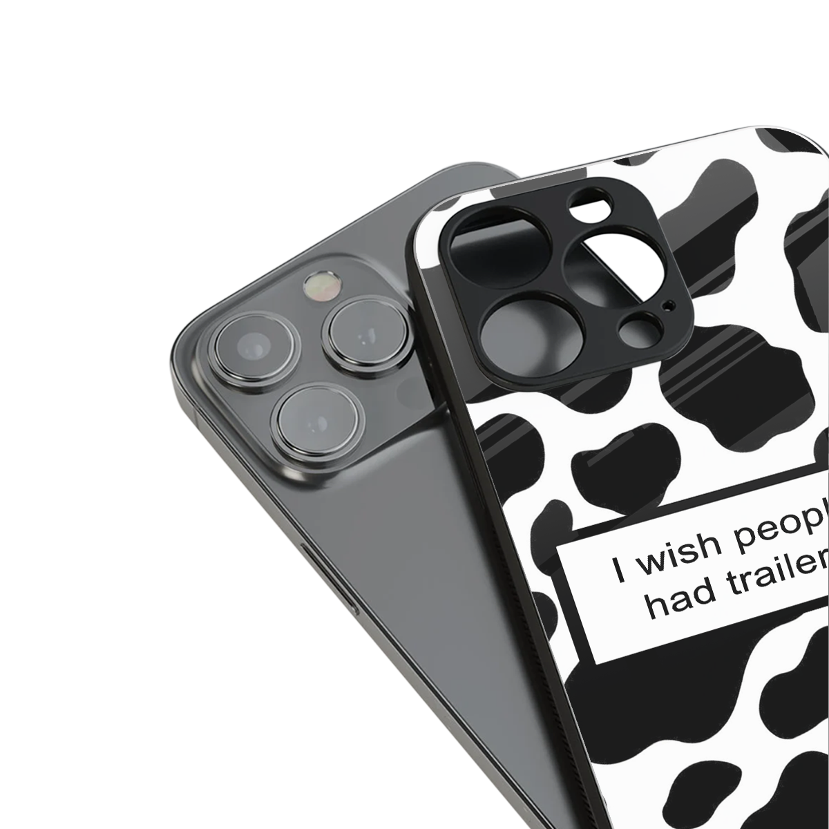 i wish people had trailers back phone cover | glass case for iphone 13 pro max