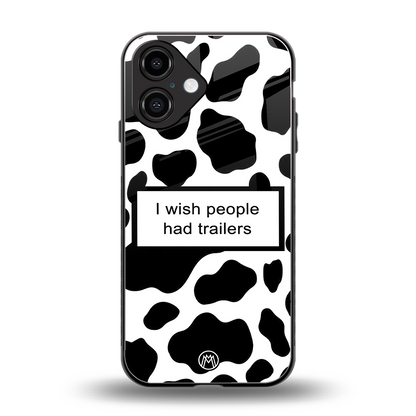 i wish people had trailers back phone cover | glass case for iphone 16