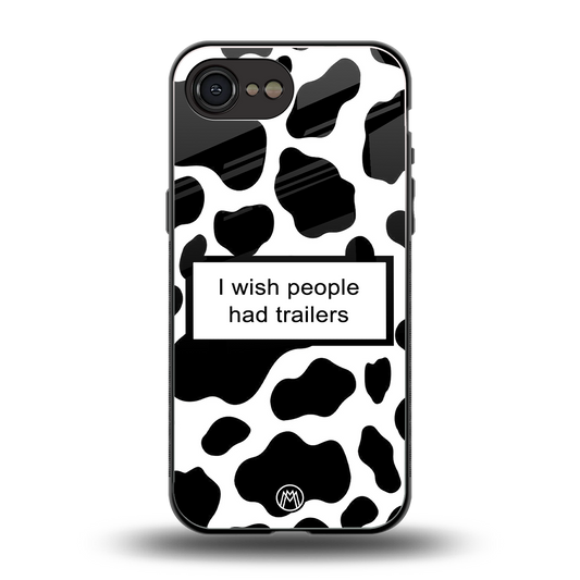 i wish people had trailers back phone cover | glass case for iphone 16e