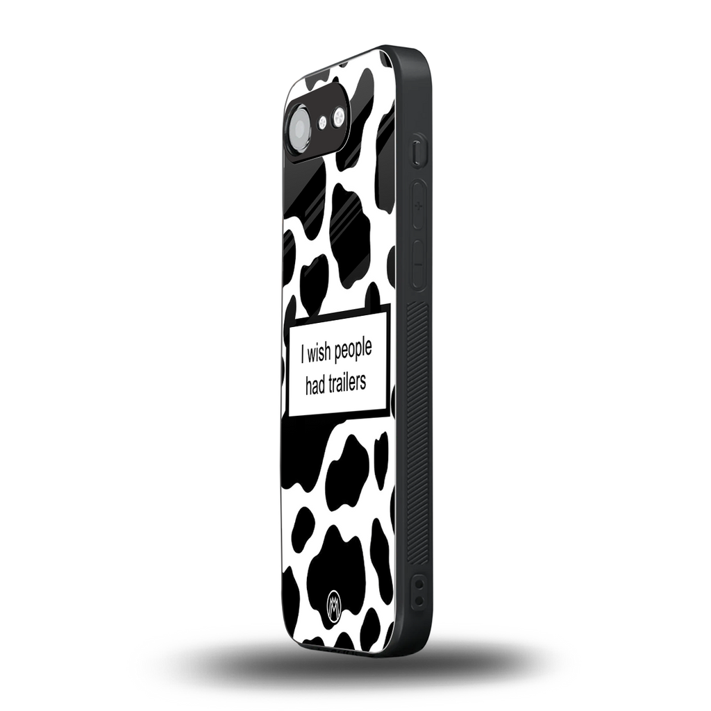 i wish people had trailers back phone cover | glass case for iphone 16e