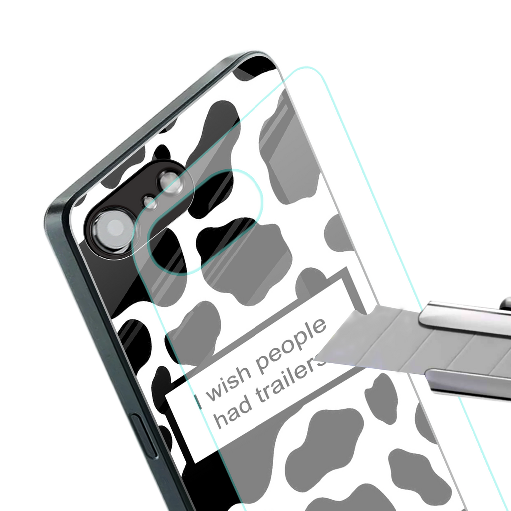 i wish people had trailers back phone cover | glass case for iphone 16e