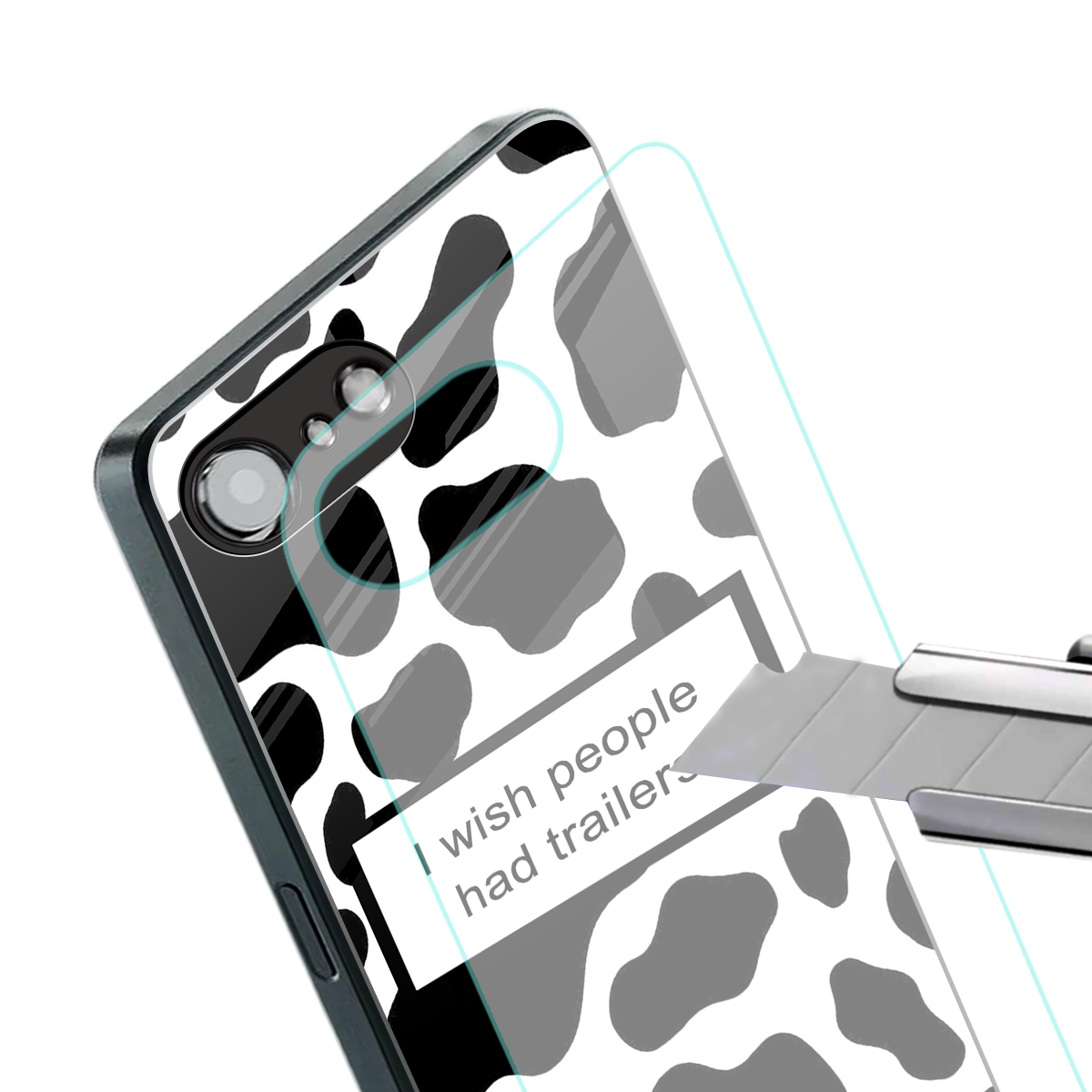 i wish people had trailers back phone cover | glass case for iphone 16e